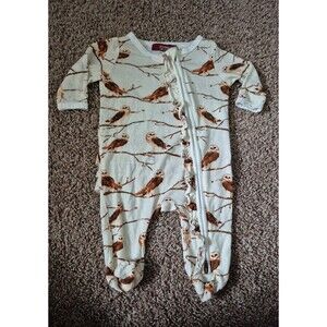 Milkbarn owl bamboo romper size 0-3 months